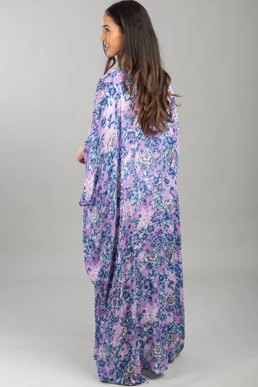 Floral Kaftan Maxi Dress sold by SAACHI product image thumbnail 3