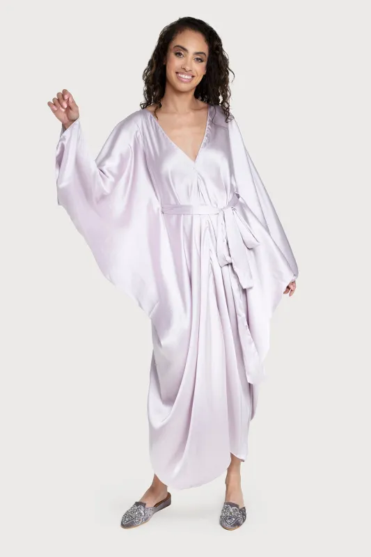 Satin Kaftan Tie-Front Maxi sold by SAACHI