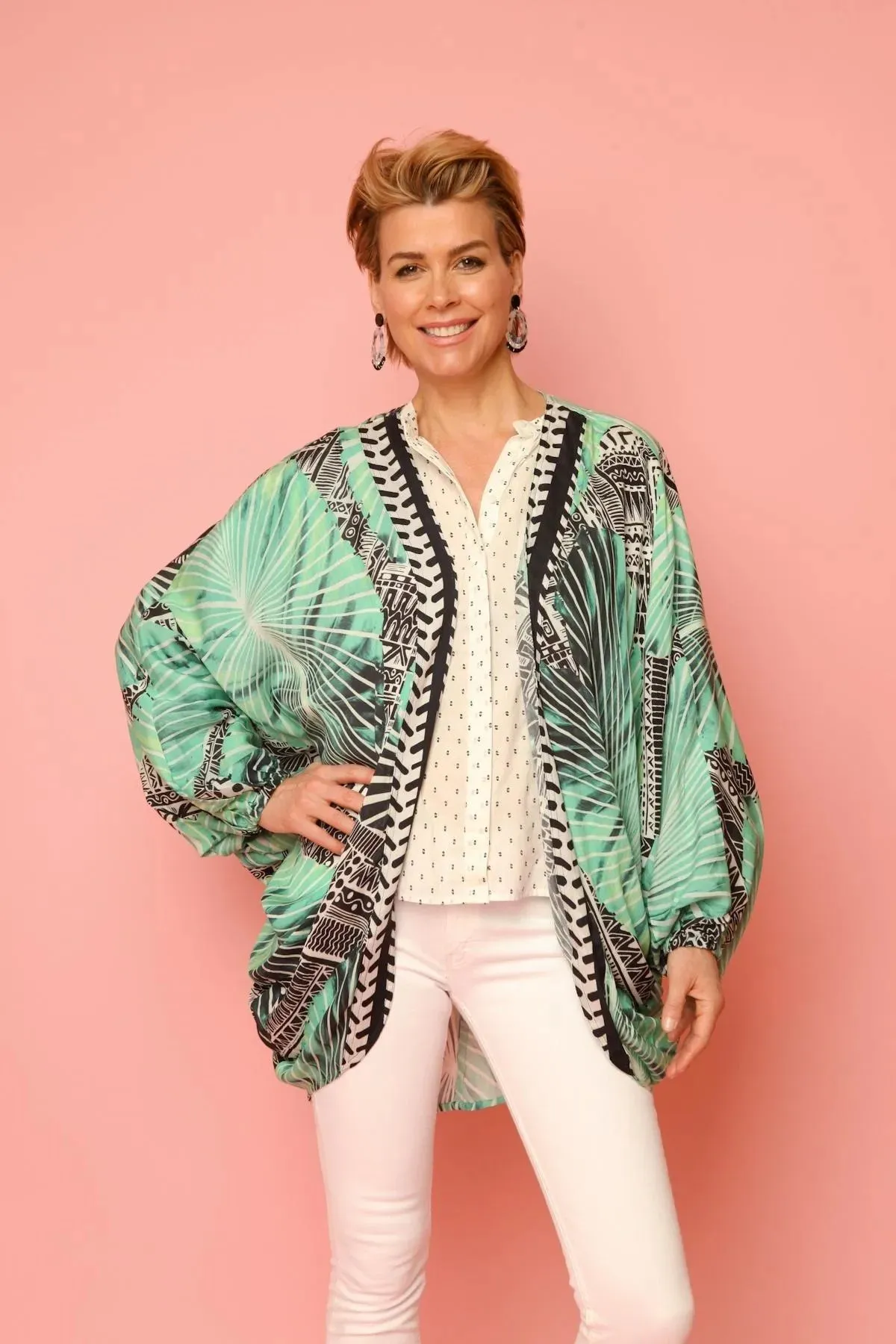 Tribal Print Cocoon Kimono sold by SAACHI