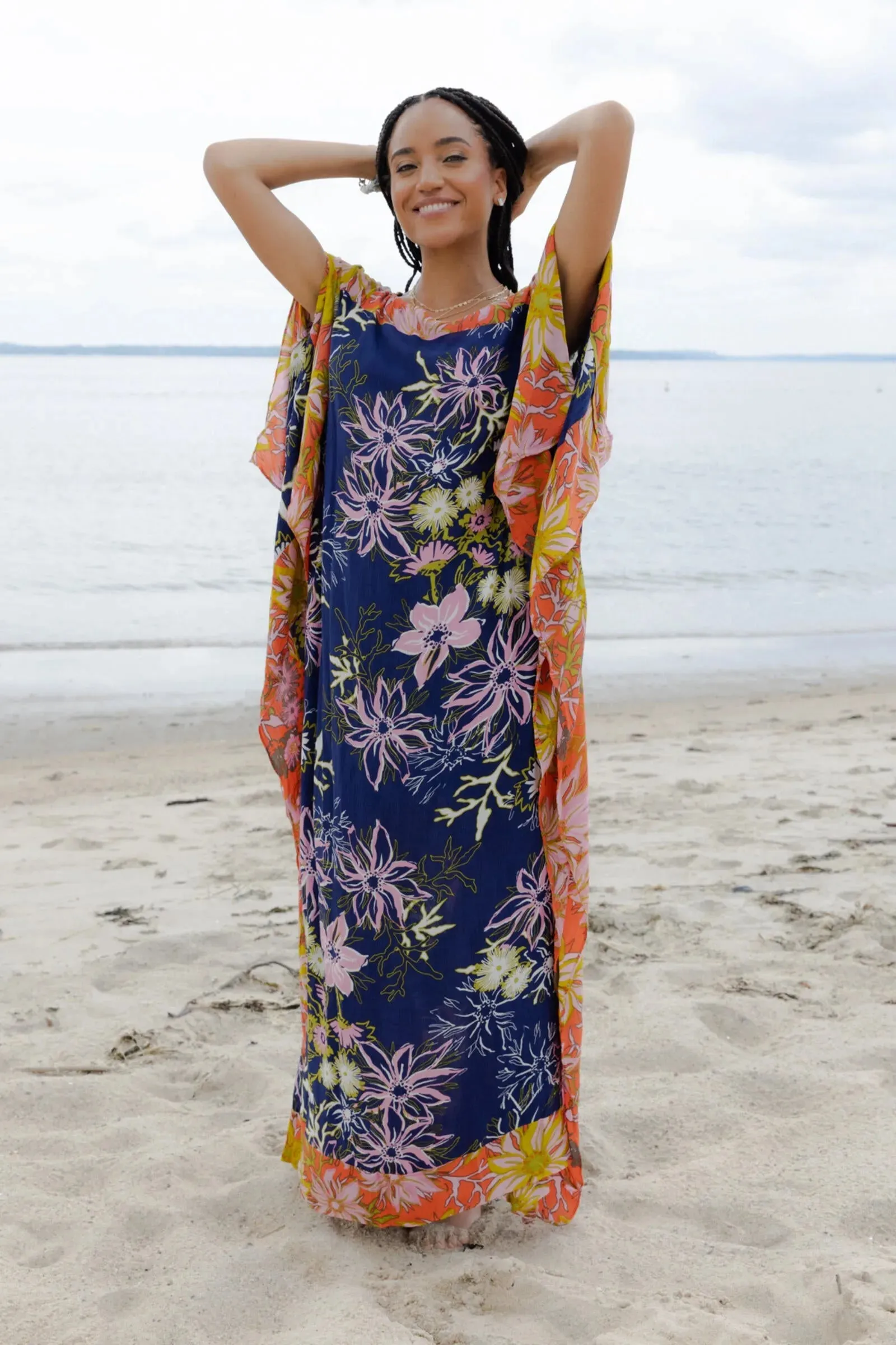 Floral Maxi Kaftan Dress sold by SAACHI
