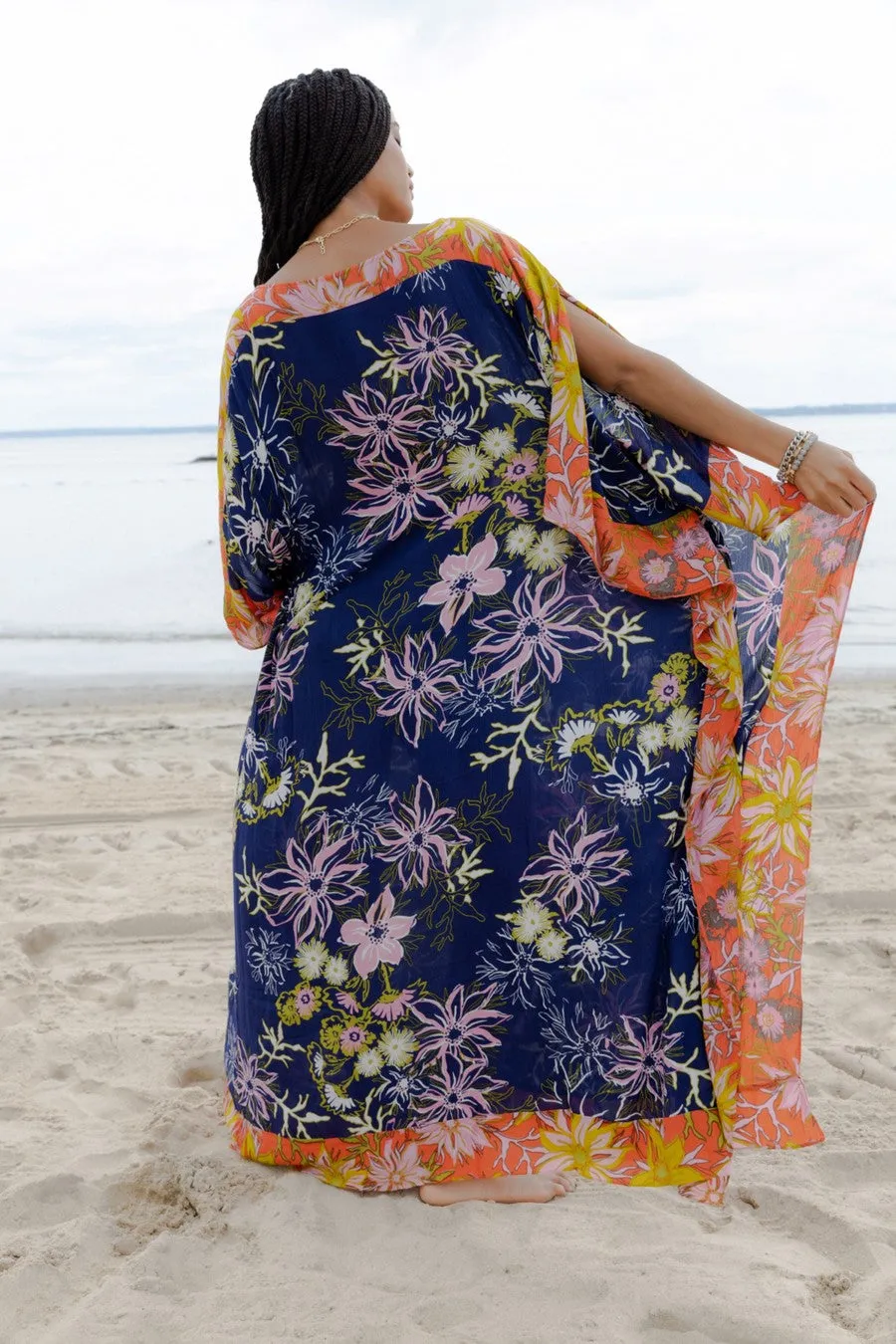 Floral Maxi Kaftan Dress sold by SAACHI product image thumbnail 3