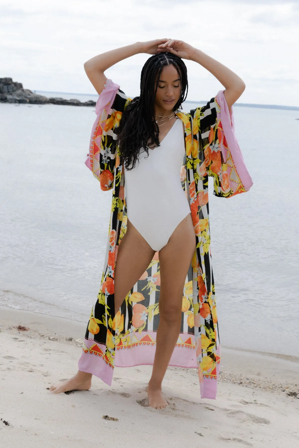 Citrus Print Kimono Long sold by SAACHI product image thumbnail 2