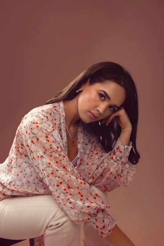 Tie Front Floral Kimono sold by SAACHI