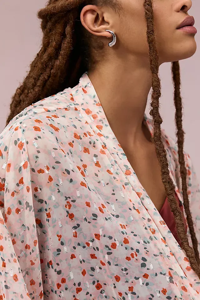 Tie Front Floral Kimono sold by SAACHI product image thumbnail 3