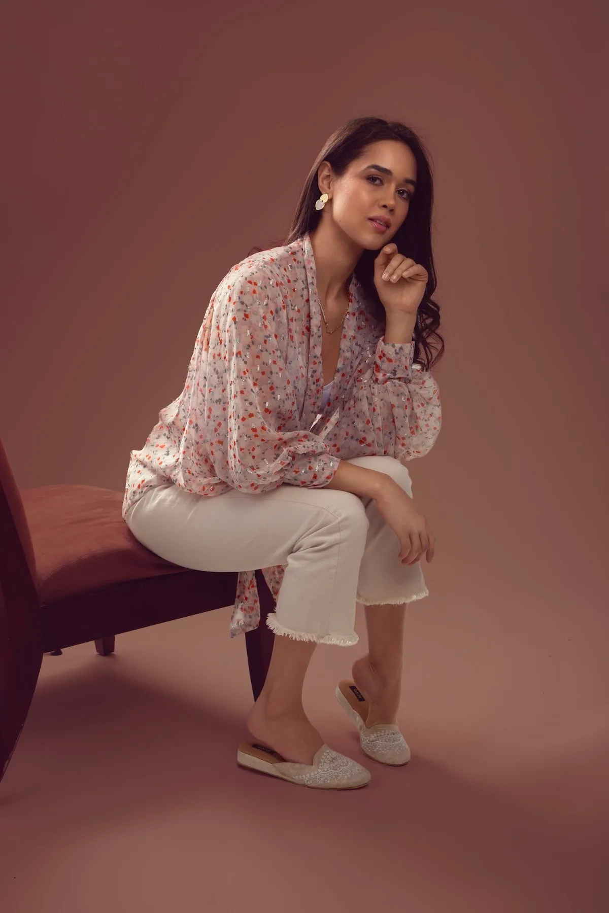 Tie Front Floral Kimono sold by SAACHI product image thumbnail 2