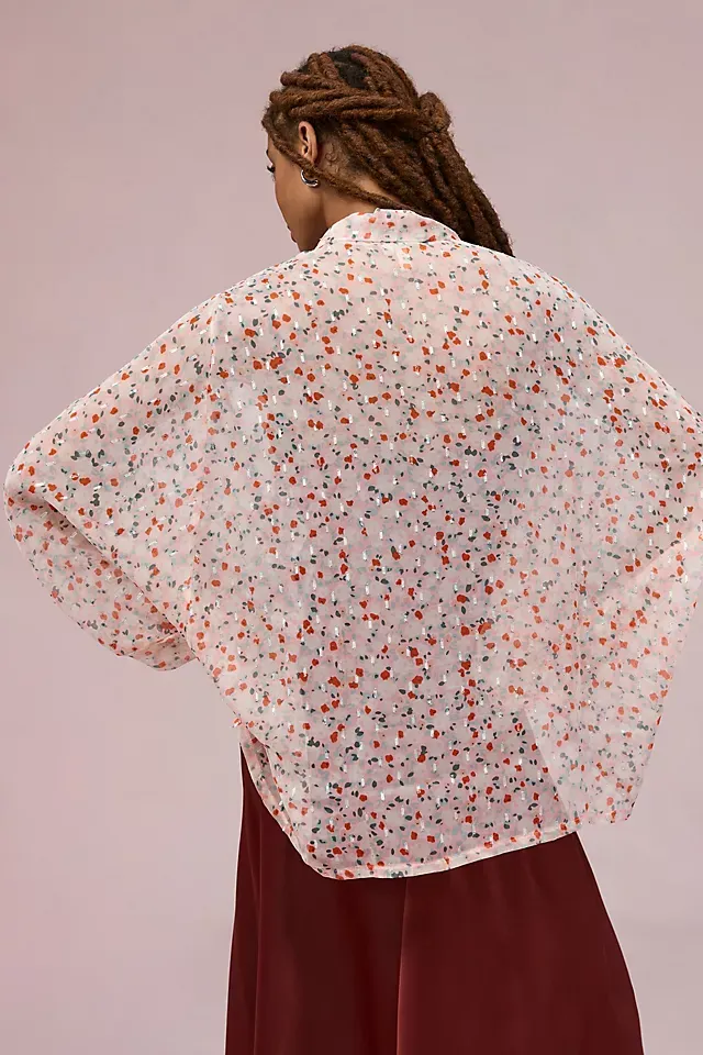 Tie Front Floral Kimono sold by SAACHI product image thumbnail 4