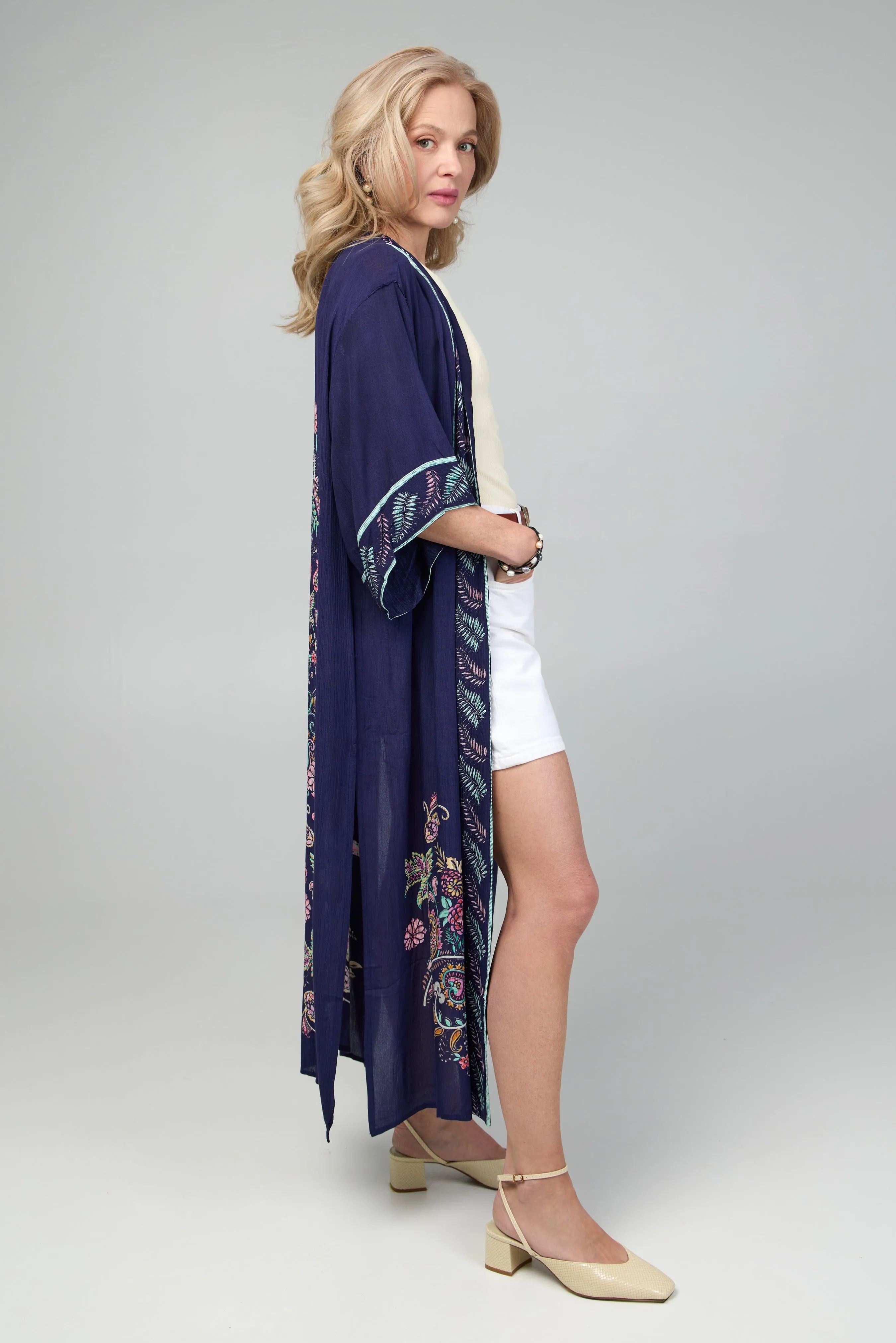 Flowy Paisley Kimono Long sold by SAACHI product image thumbnail 4