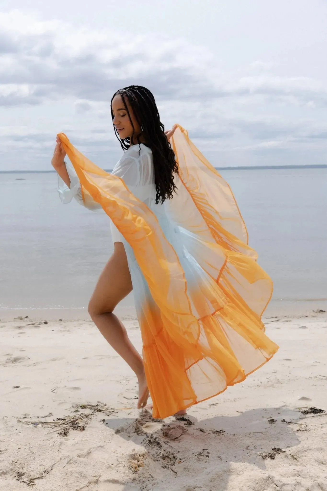 Ombré Tiered Sheer Kimono sold by SAACHI product image thumbnail 2