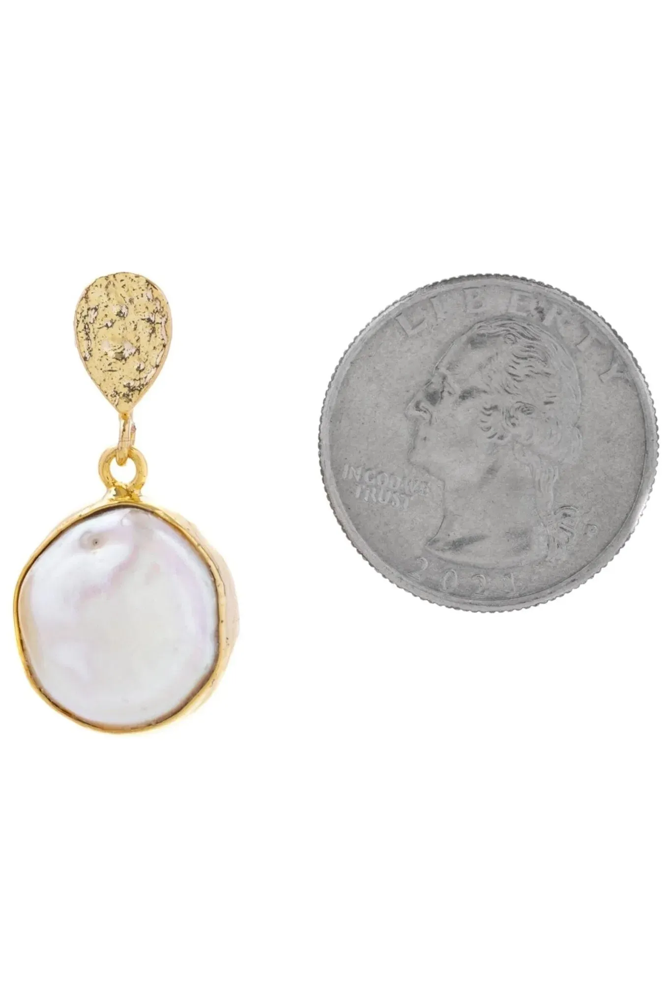 Freshwater Pearl Moon Dangle Earrings sold by SAACHI product image thumbnail 2