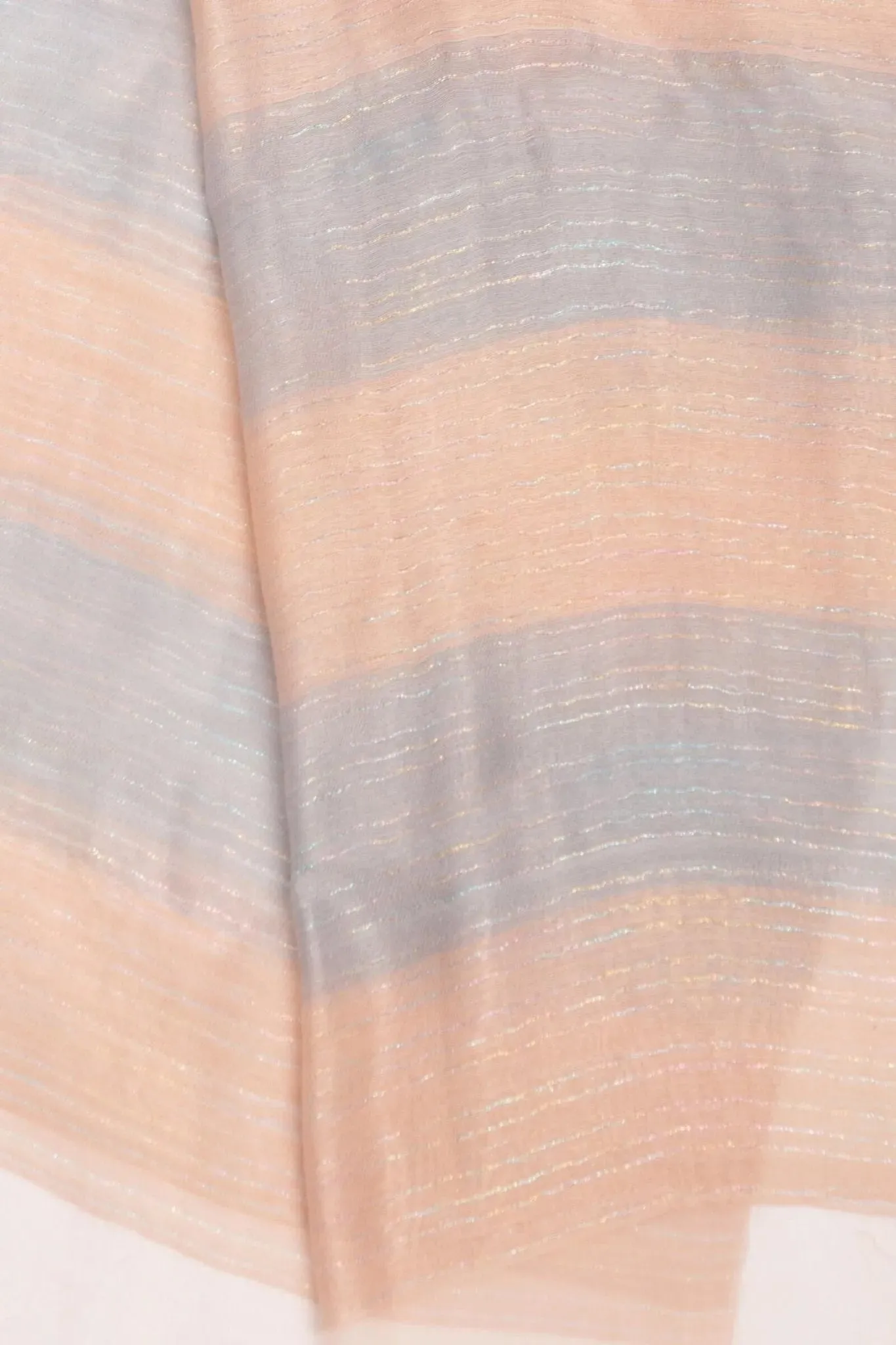 Silk Wool Shimmering Striped Scarf sold by SAACHI product image thumbnail 3