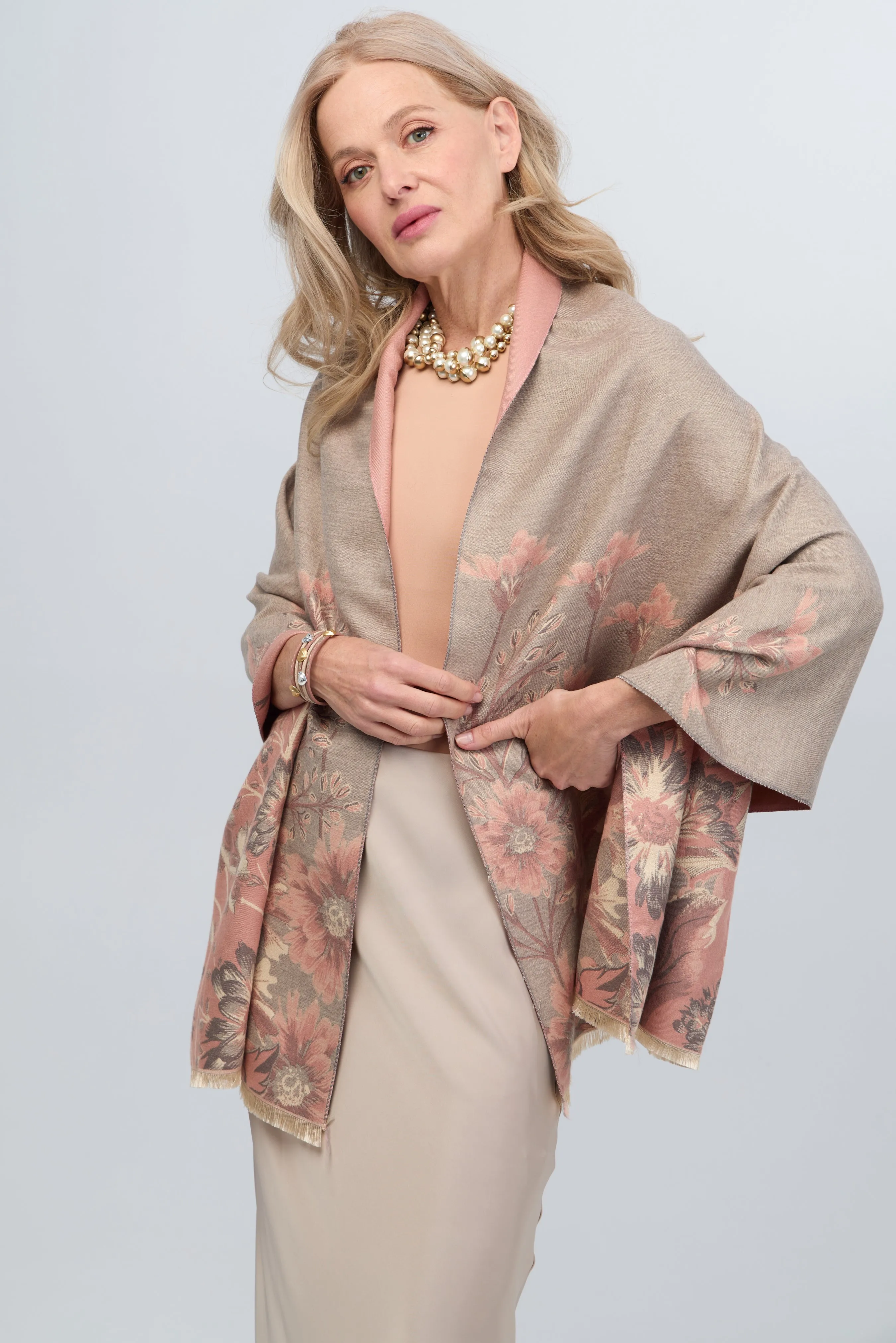 Reversible Floral Oversized Scarf sold by SAACHI product image thumbnail 3