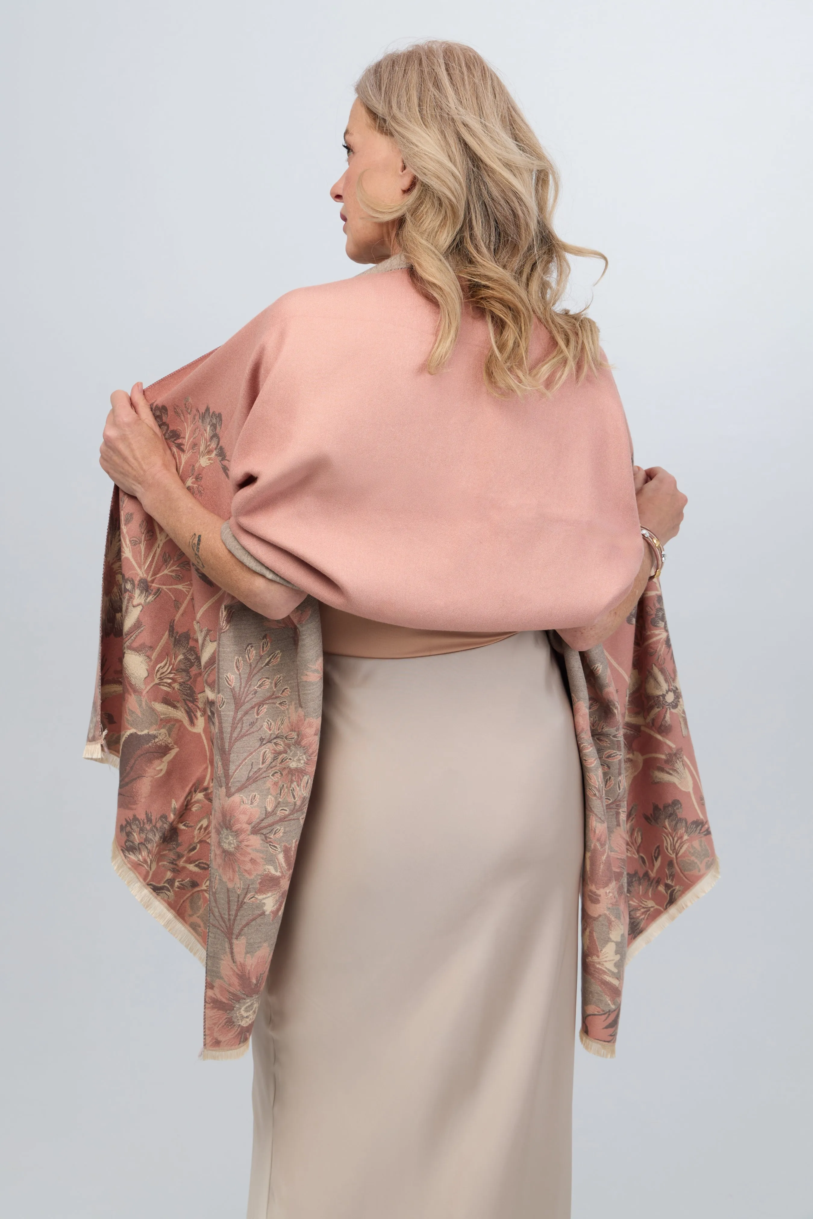 Reversible Floral Oversized Scarf sold by SAACHI product image thumbnail 2