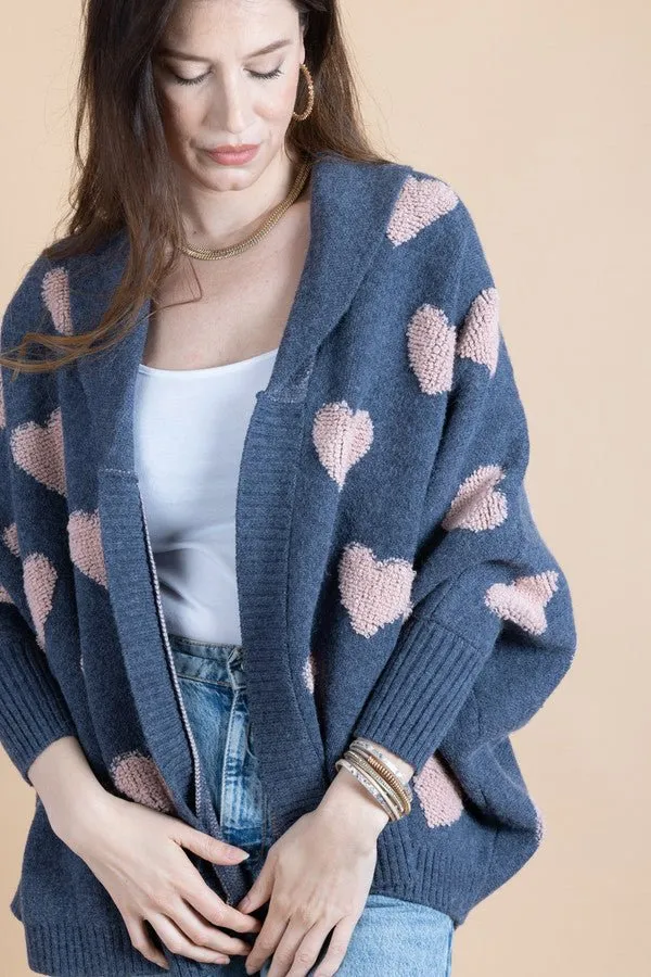 Heart Ribbed Knit Cardigan sold by SAACHI product image thumbnail 5