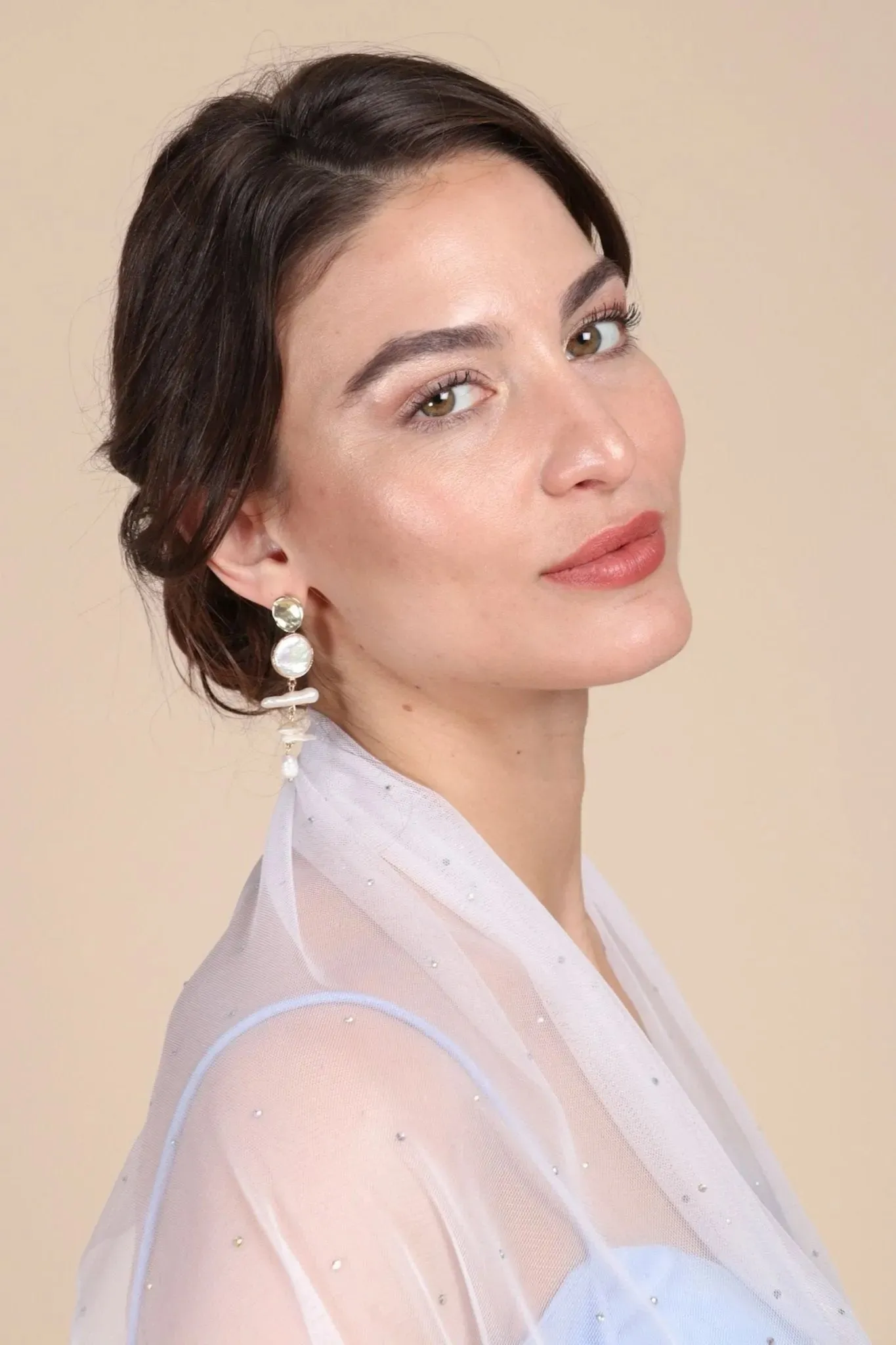 Baroque Pearl Drop Statement Earring sold by SAACHI product image thumbnail 2