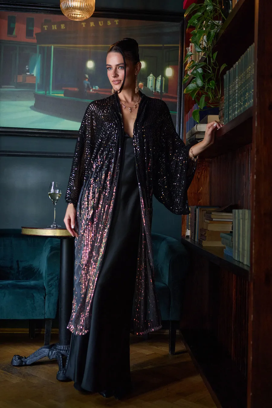 Sequin Kimono Duster Formal sold by SAACHI