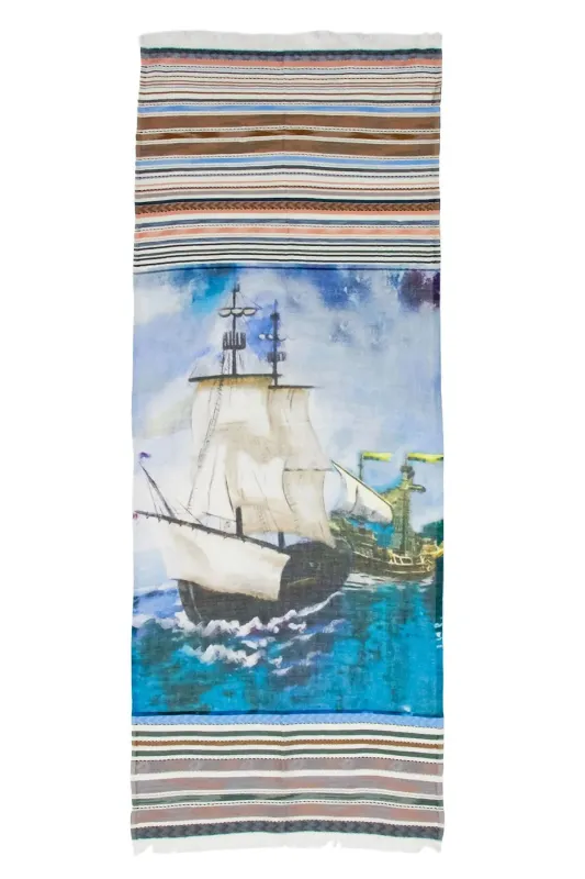 Ocean Digital Sky Printed Scarf sold by SAACHI