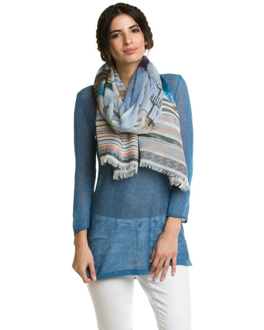 Ocean Digital Sky Printed Scarf sold by SAACHI product image thumbnail 4