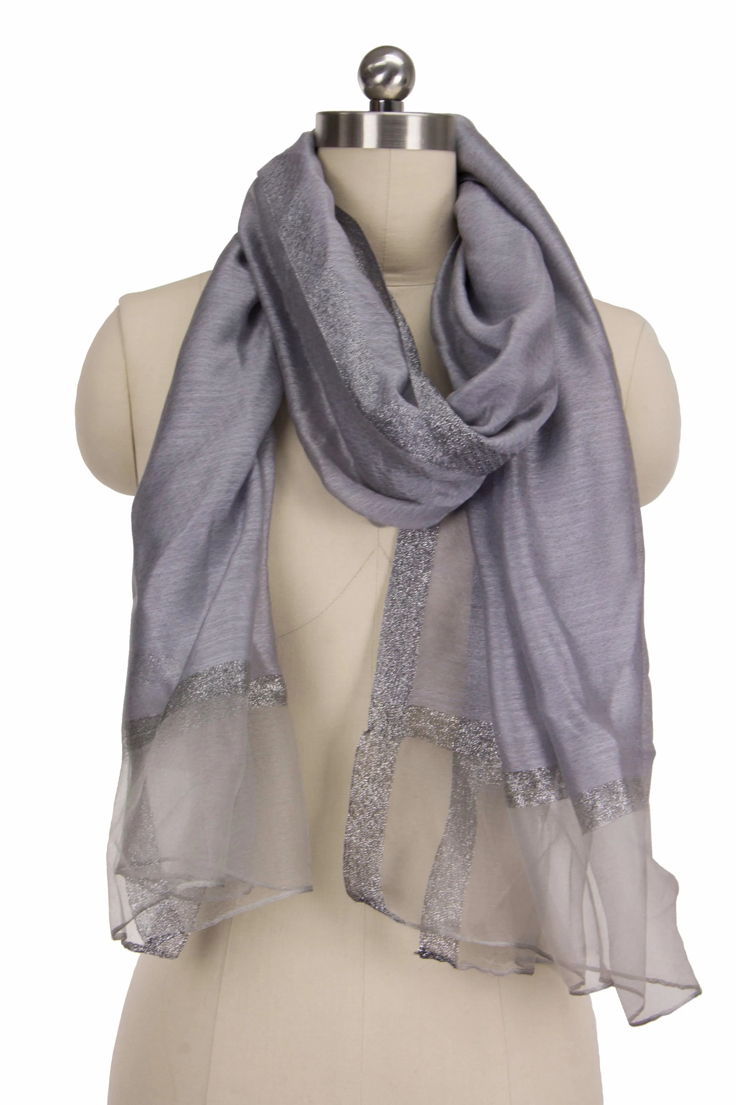 Shimmer Border Scarf sold by SAACHI product image thumbnail 3