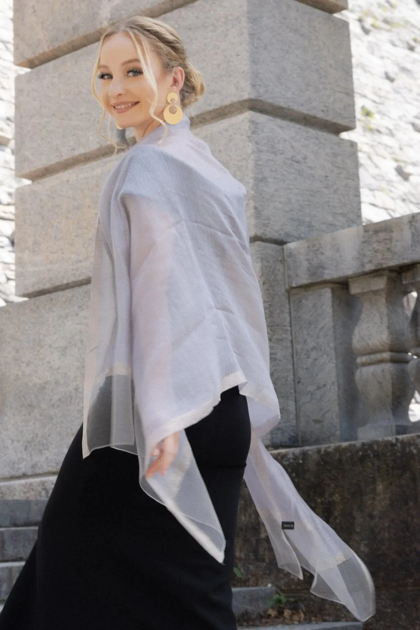 Shimmer Border Scarf sold by SAACHI product image thumbnail 2