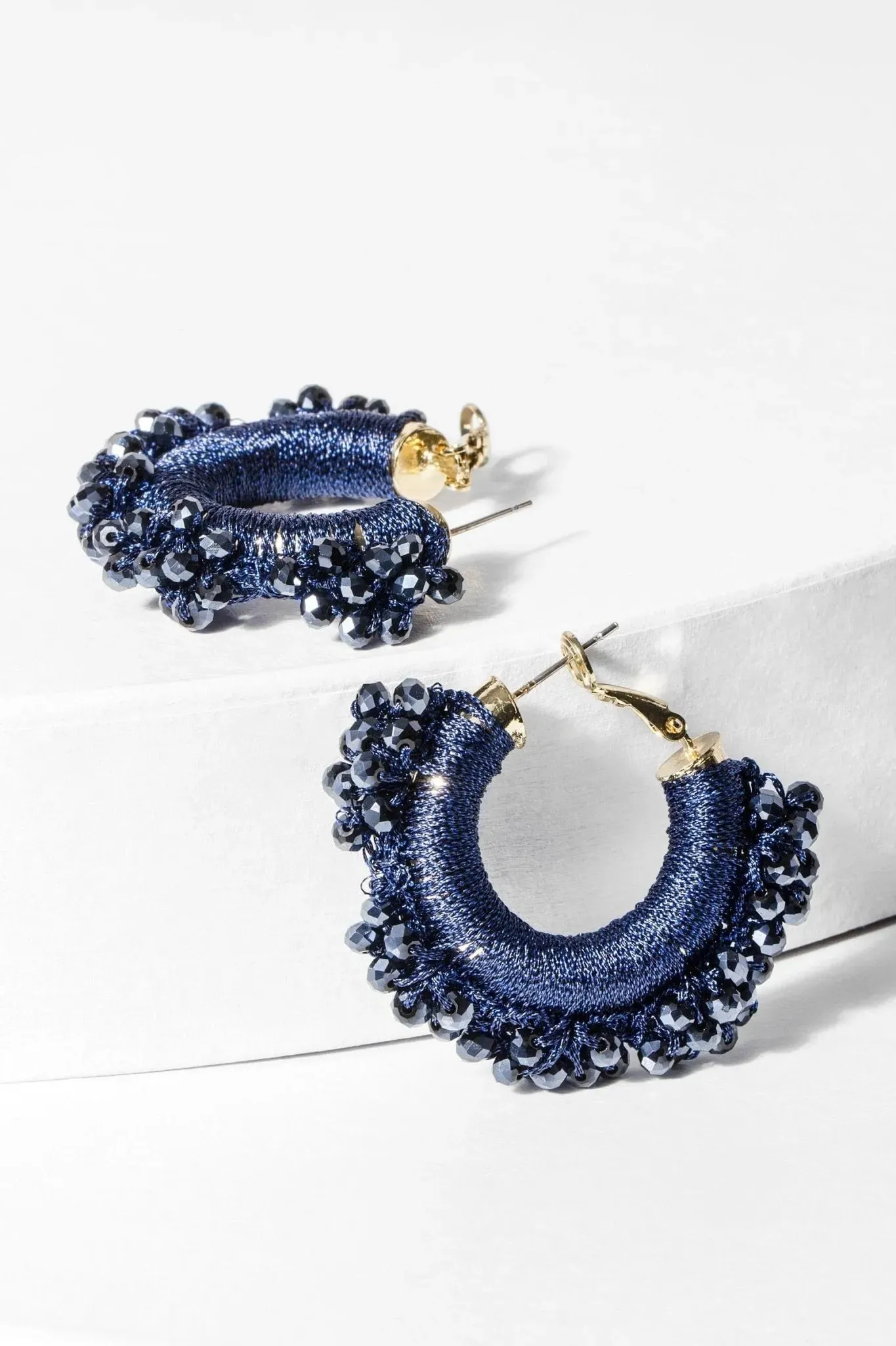 Royal Redux Beaded Hoop Earring sold by SAACHI product image thumbnail 2