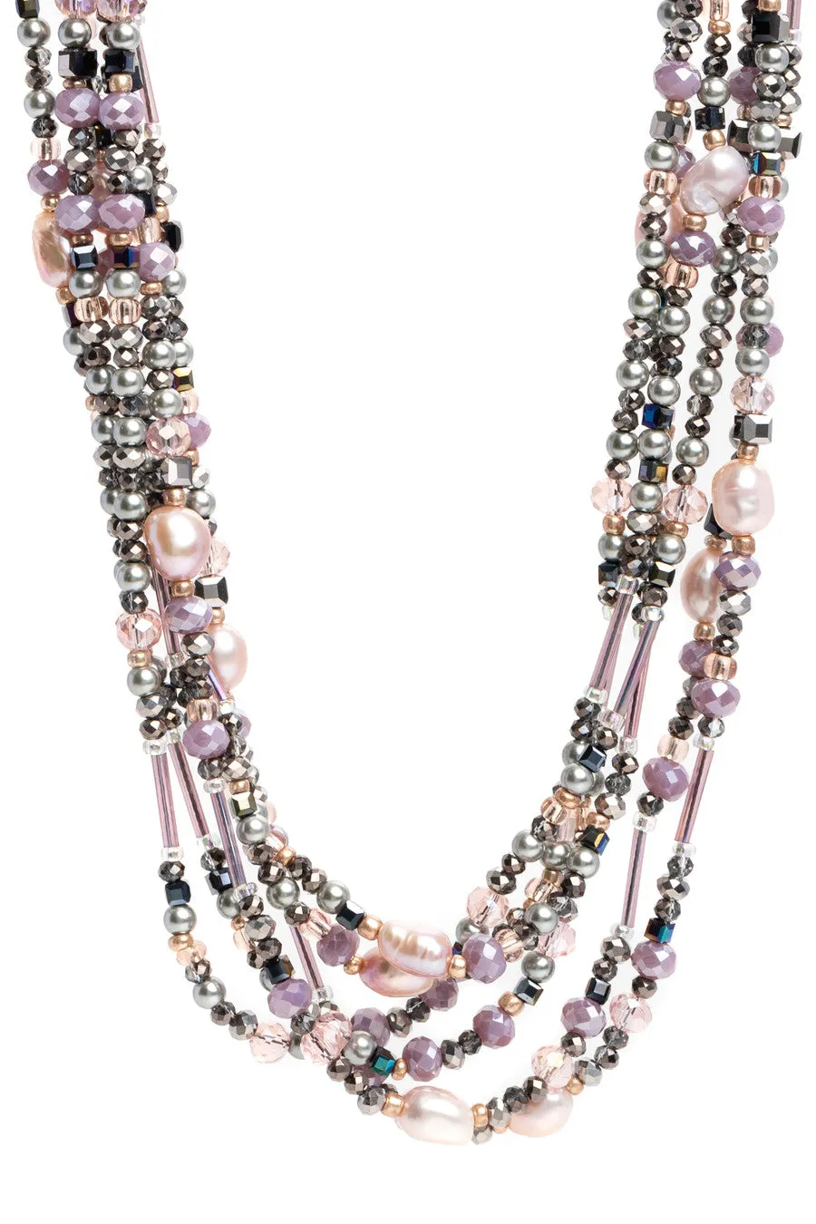 Amethyst Multi Beaded Necklace sold by SAACHI product image thumbnail 2