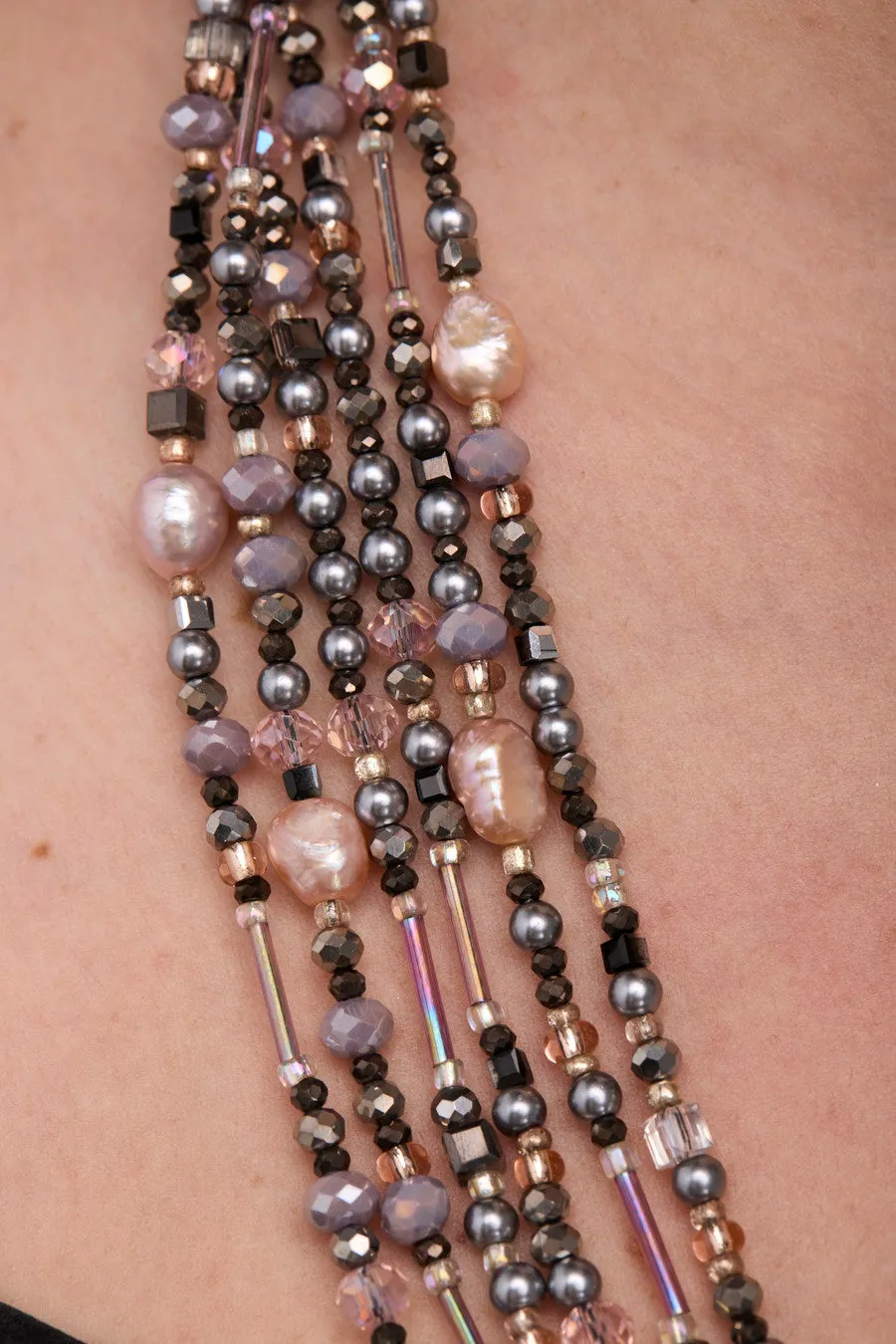 Amethyst Multi Beaded Necklace sold by SAACHI product image thumbnail 4