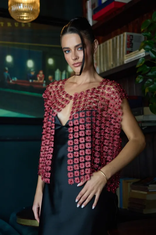 Floral Shell Pearl Capelet sold by SAACHI