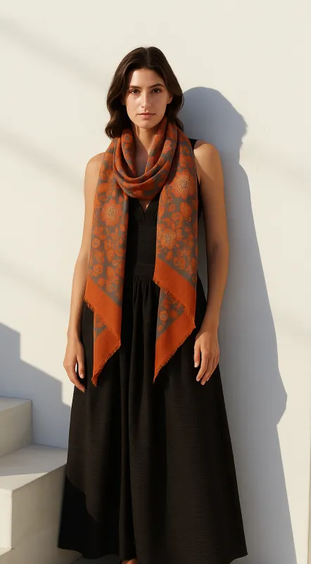 Wool Two Tone Scarf sold by SAACHI