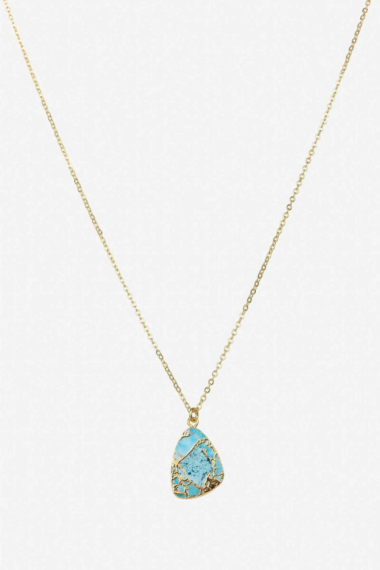 Mojave Triangle Stone Pendant Necklace sold by SAACHI