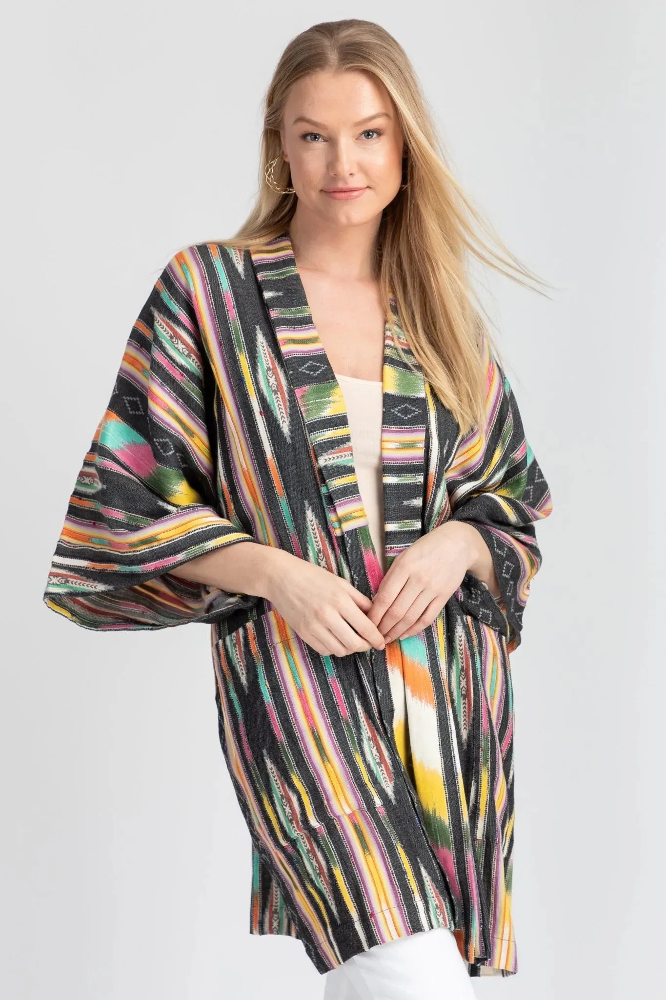 Ikat Striped Jacket sold by SAACHI