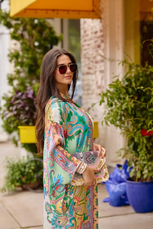 Paisley Mixed Print Kimono Long sold by SAACHI