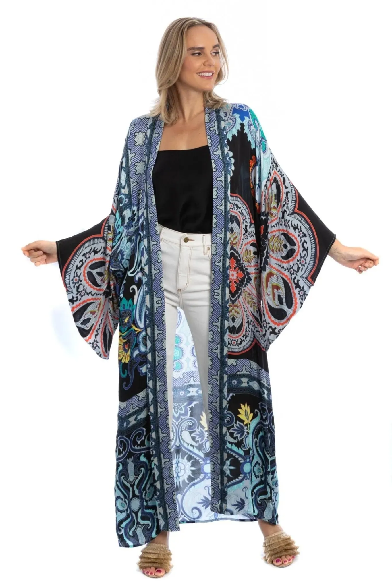 Paisley Mixed Print Kimono Long sold by SAACHI product image thumbnail 5