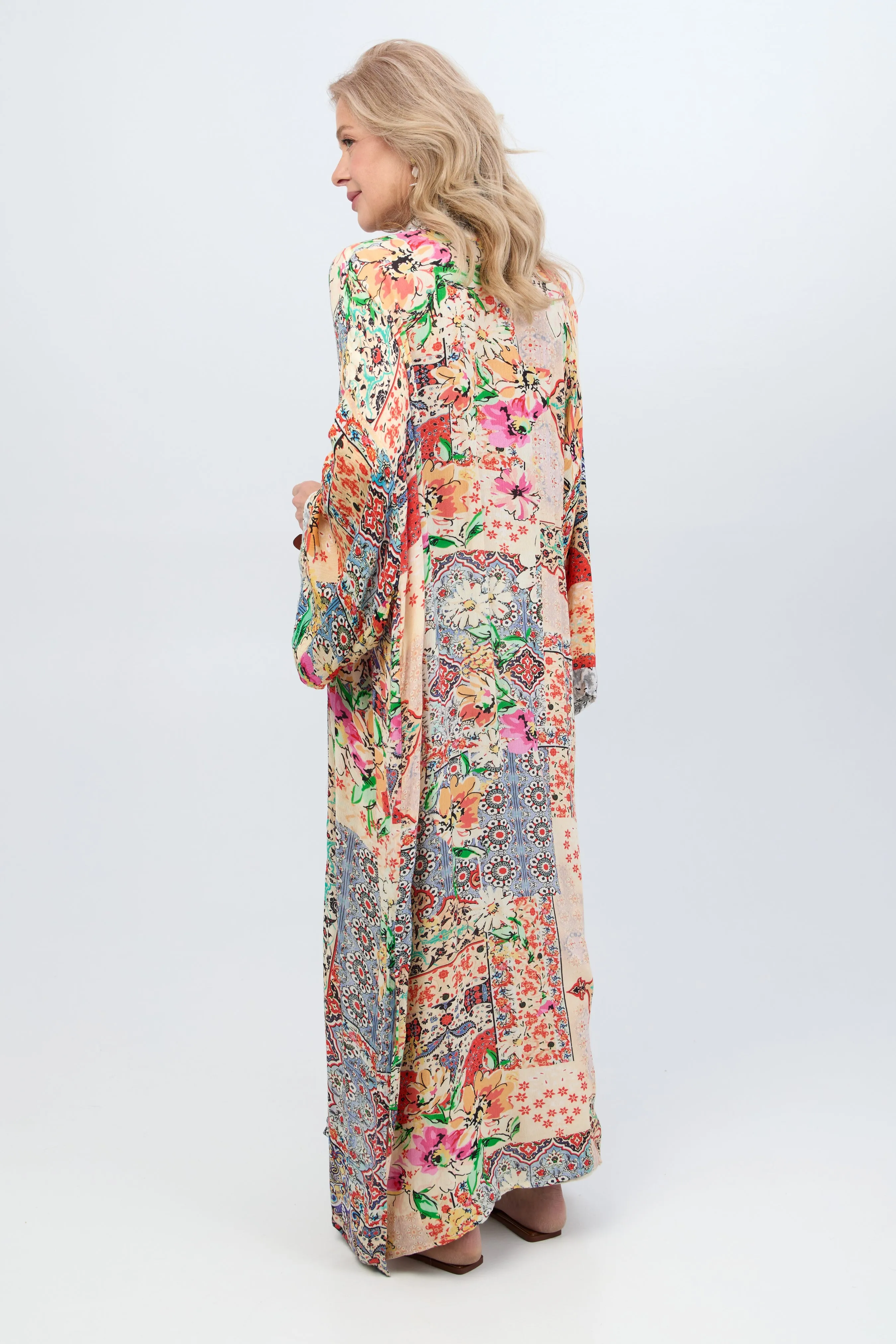 Mixed Floral Long Kimono Duster sold by SAACHI product image thumbnail 2