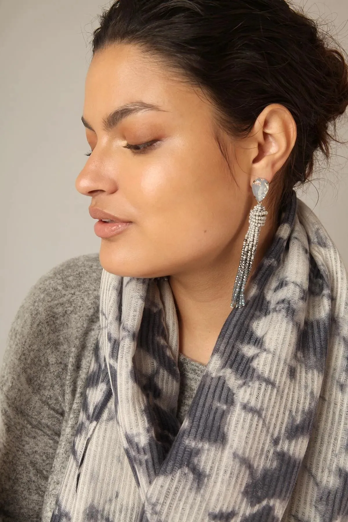 Tassel Beaded Statement Earrings sold by SAACHI product image thumbnail 4