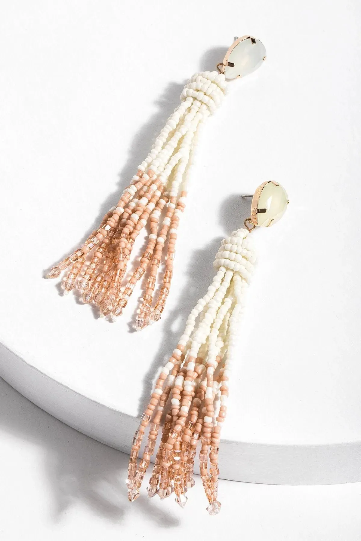 Tassel Beaded Statement Earrings sold by SAACHI