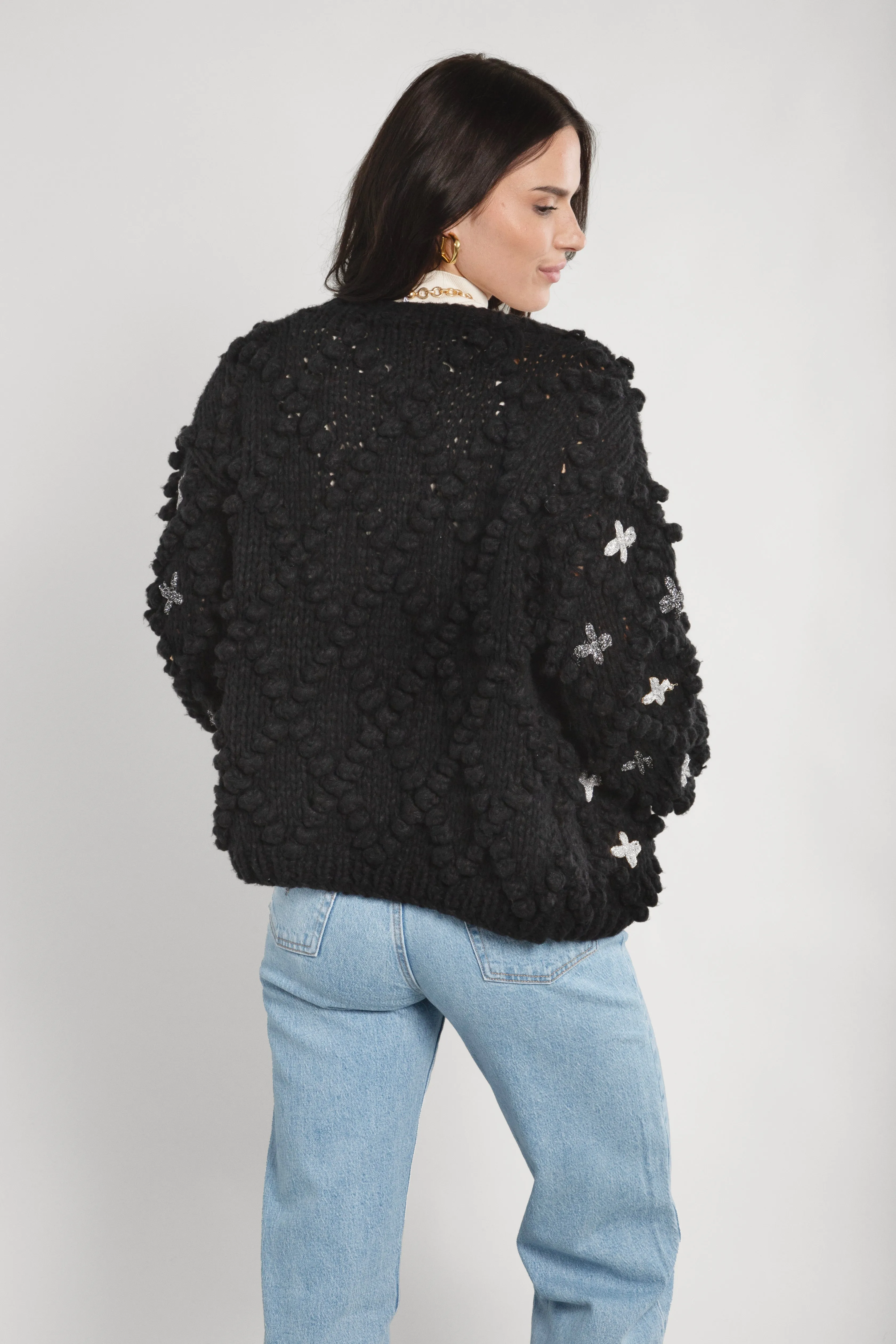 Knitted Cardigan Cross Pom Pom sold by SAACHI product image thumbnail 5