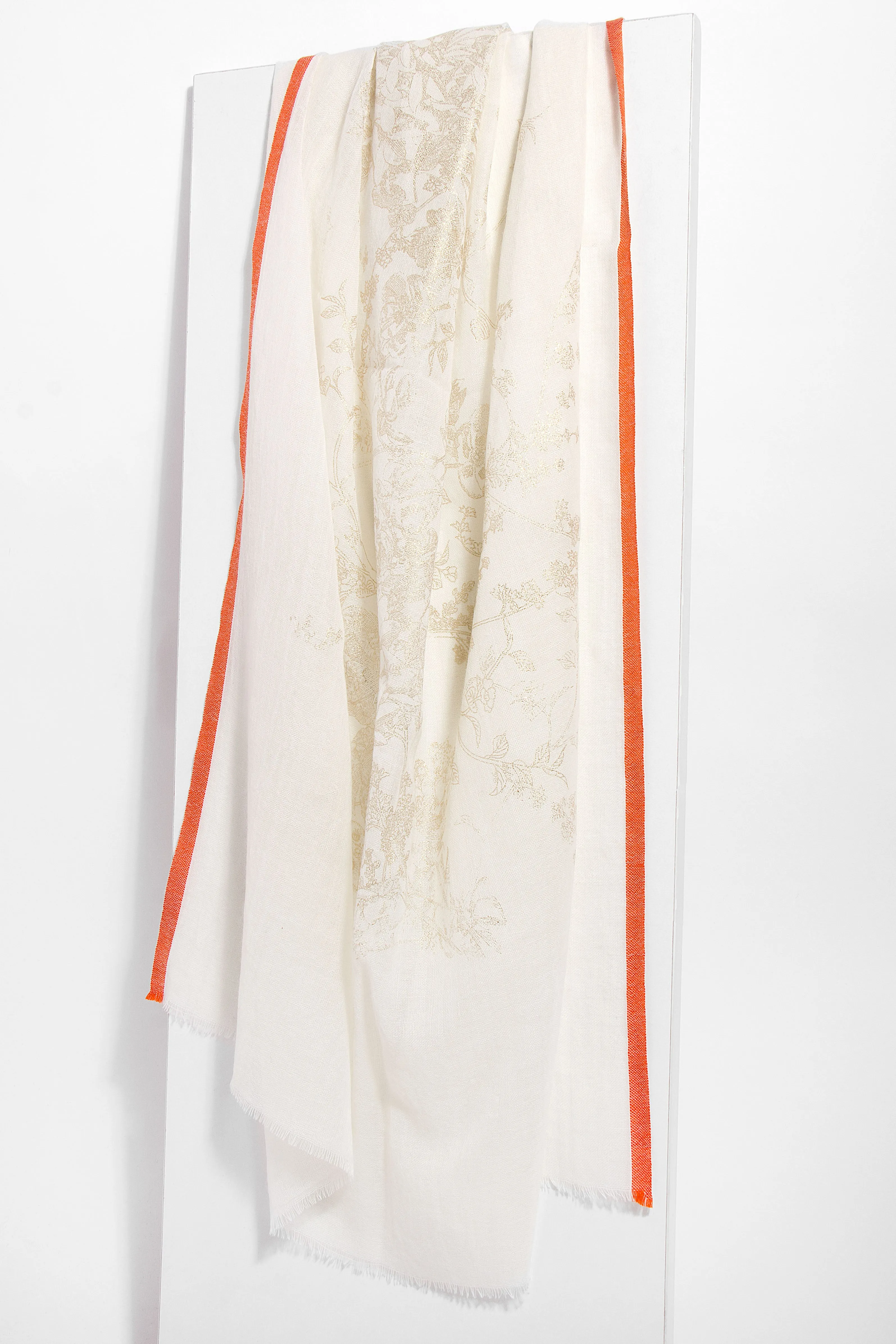 Gold Flake Floral Wool Scarf sold by SAACHI product image thumbnail 2