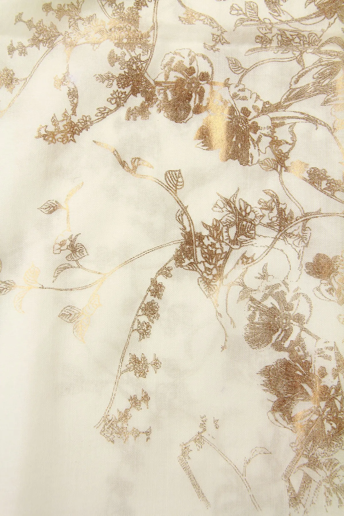 Gold Flake Floral Wool Scarf sold by SAACHI product image thumbnail 5