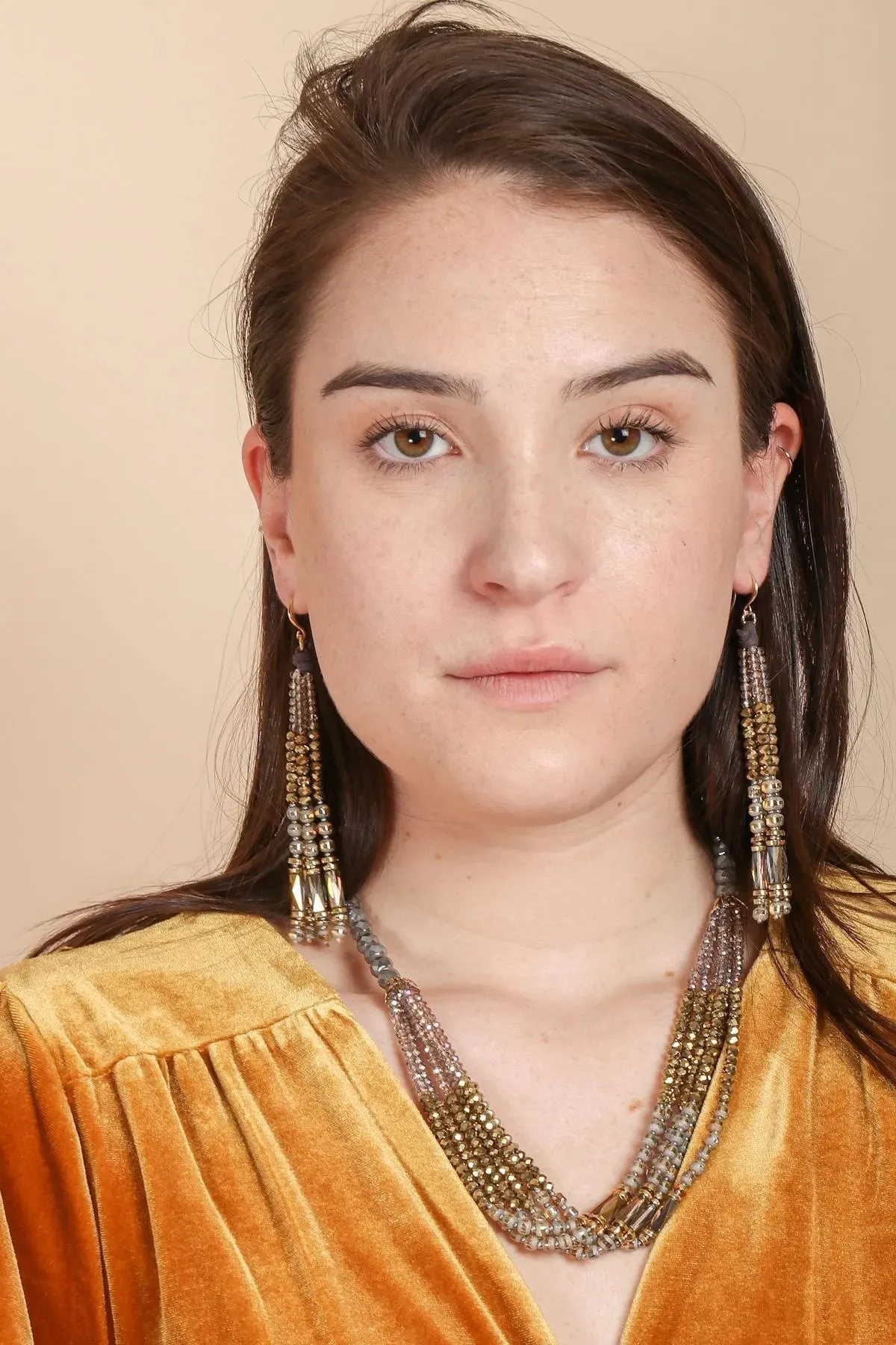 Sangria Beaded Tassel Earring sold by SAACHI product image thumbnail 2