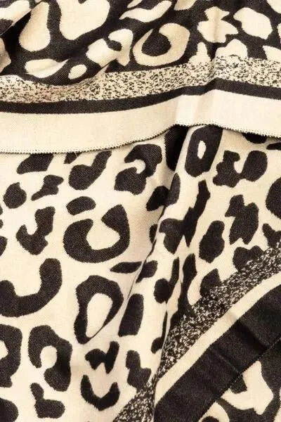 Two Tone Leopard Reversible Scarf sold by SAACHI product image thumbnail 4