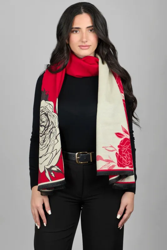 Bold Floral Reversible Scarf sold by SAACHI