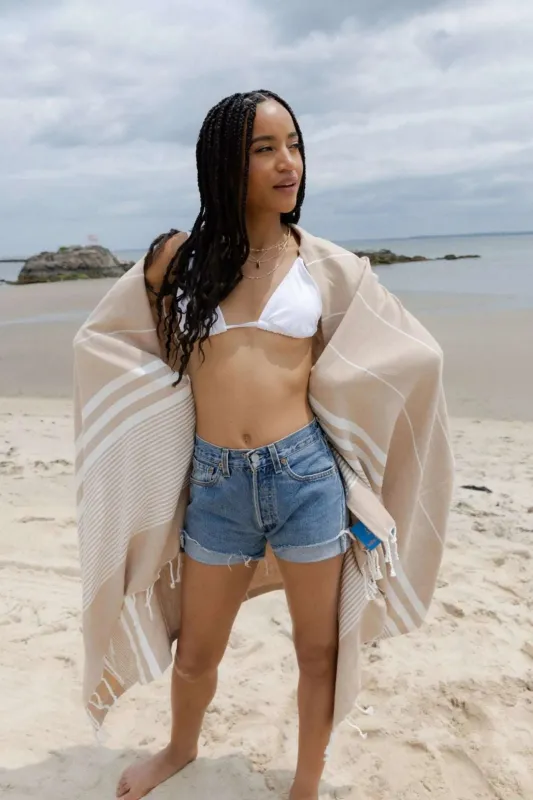 Bold Stripes Sand Towel sold by SAACHI