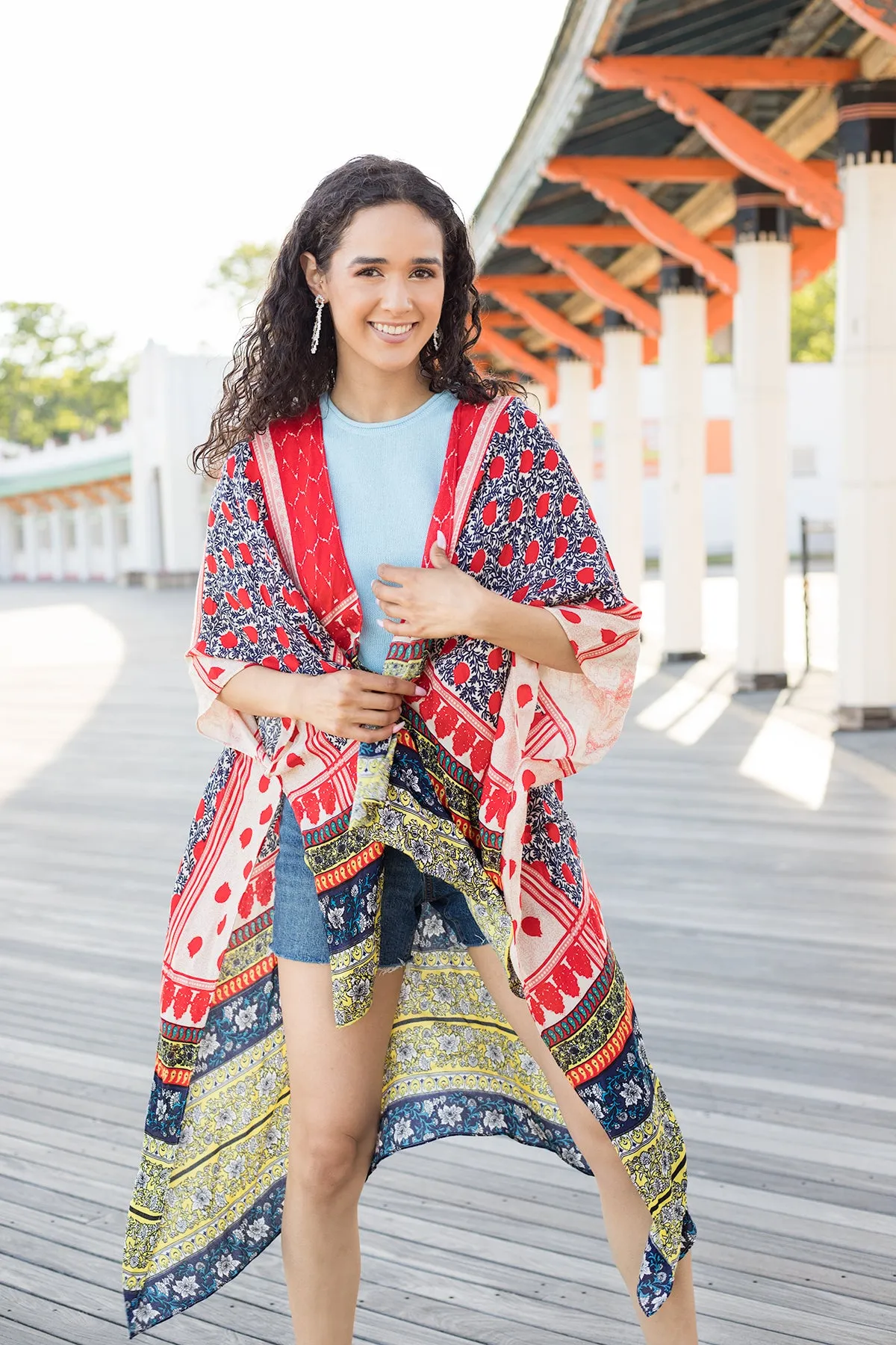 Tropical Block Kimono sold by SAACHI product image thumbnail 2
