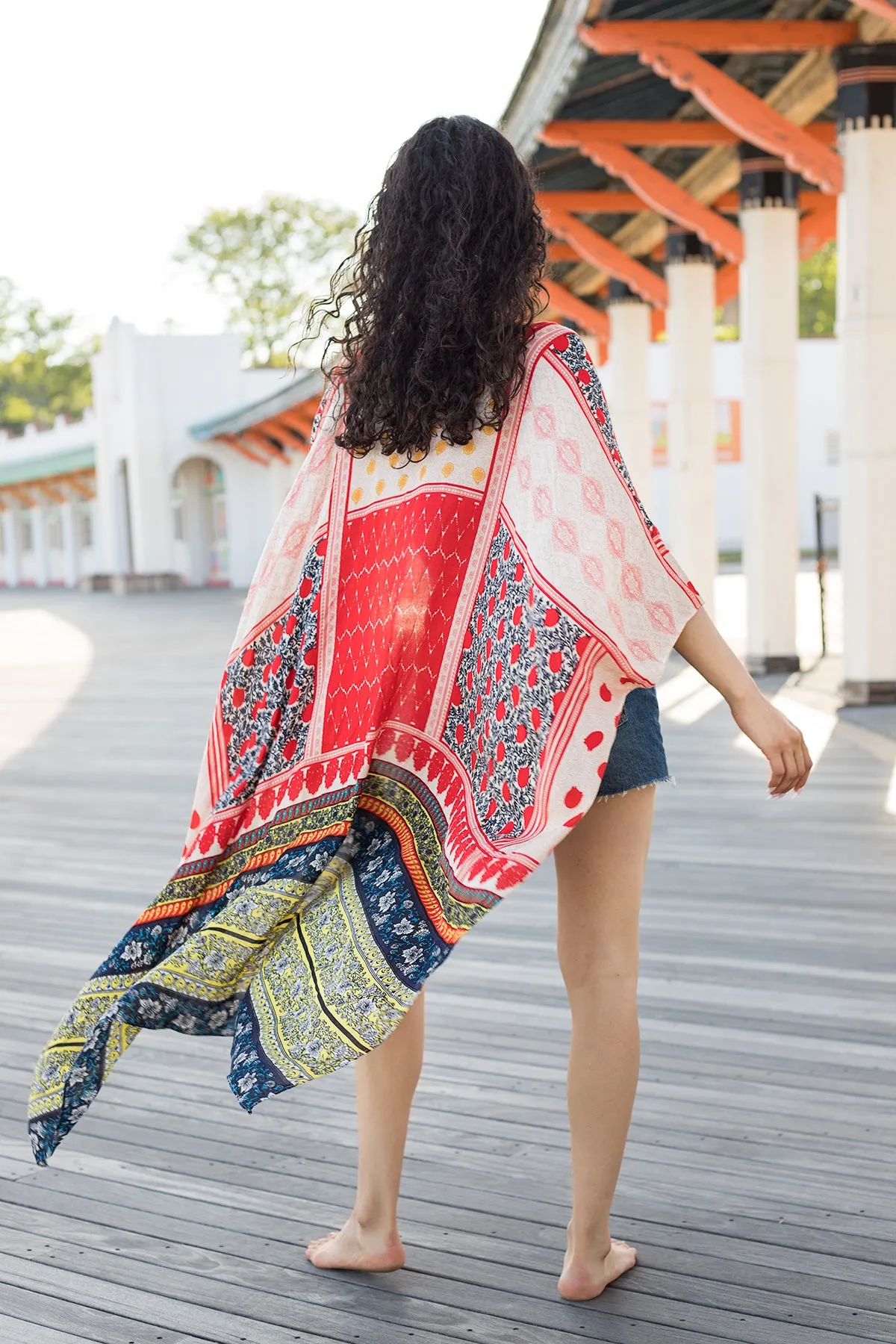 Tropical Block Kimono sold by SAACHI product image thumbnail 3