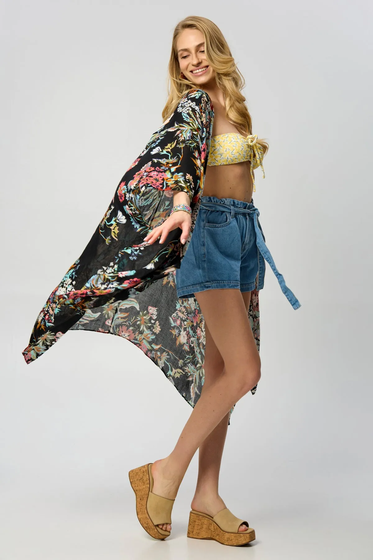 Flowy Floral Kimono sold by SAACHI product image thumbnail 3