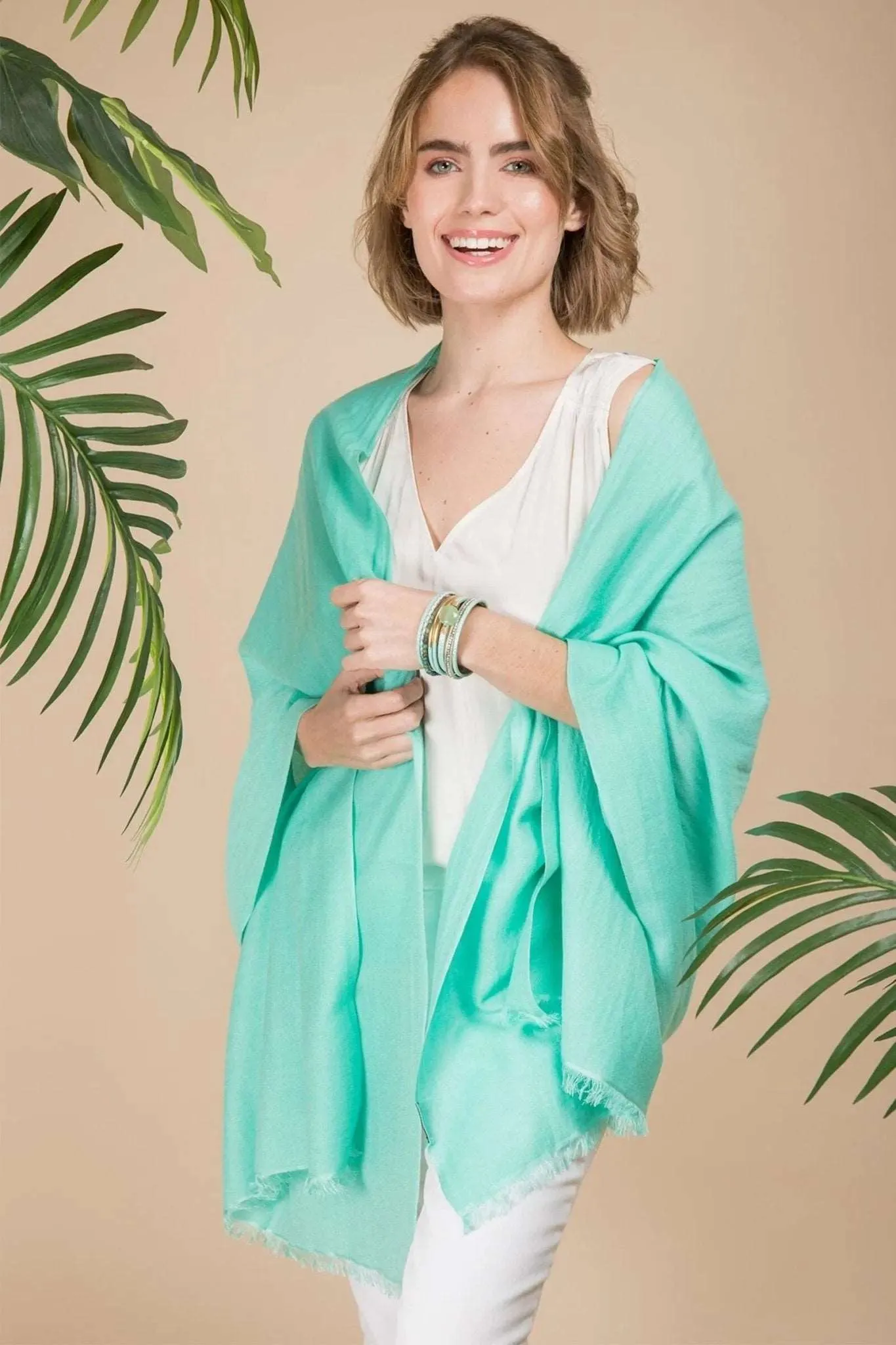 Cashmere Silk A Eyelash Scarf sold by SAACHI