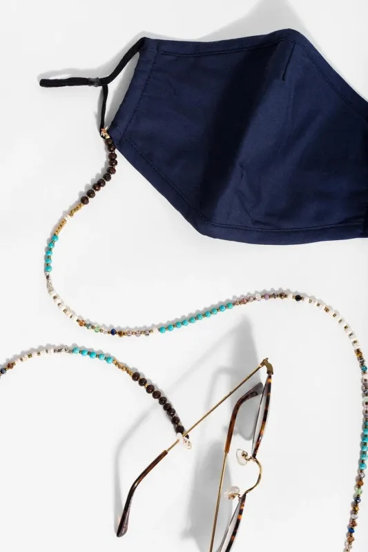 Hand-Beaded Convertible Mask Chain sold by SAACHI