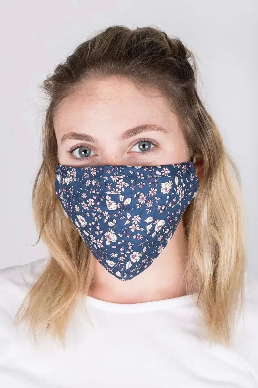 Adjustable Floral Face Mask with Two PM2.5 Filters sold by SAACHI