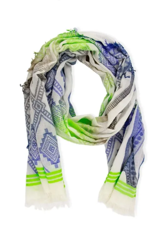 Abstract Tie Dye Diamond Scarf sold by SAACHI
