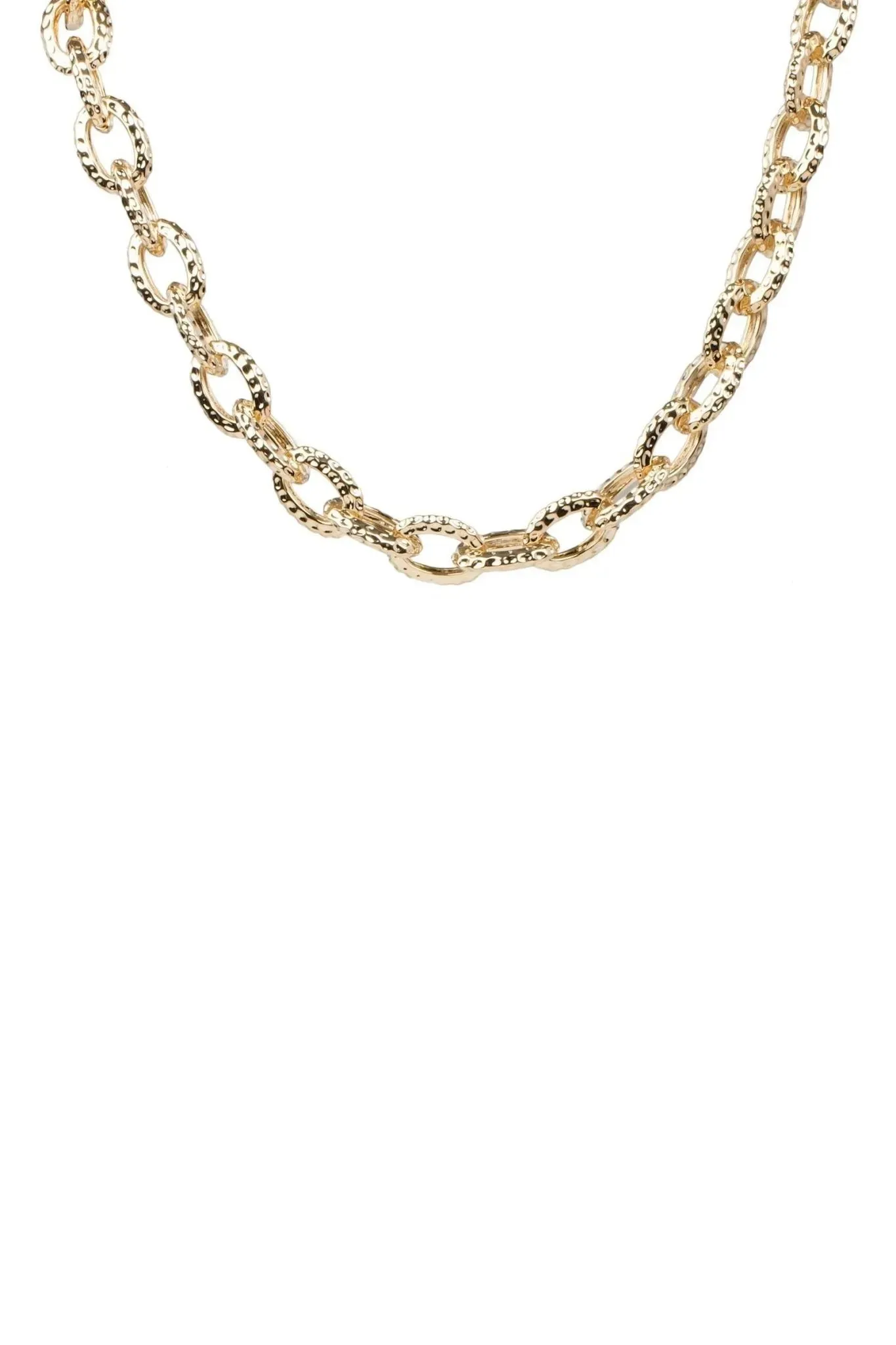 Hammered Gold Chain Necklace sold by SAACHI product image thumbnail 5